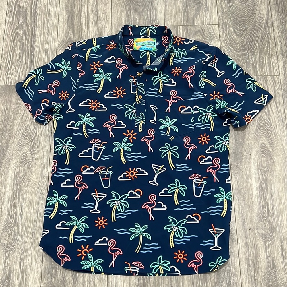 The nutter neon sign vacation polo size xl